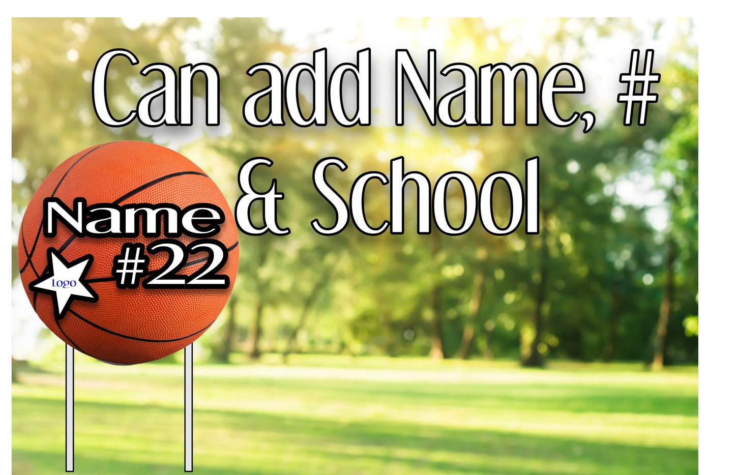 Sporty Yard Signs Single Sided